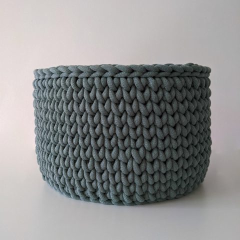 Crochet storage basket