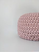 Rose crochet pouffe