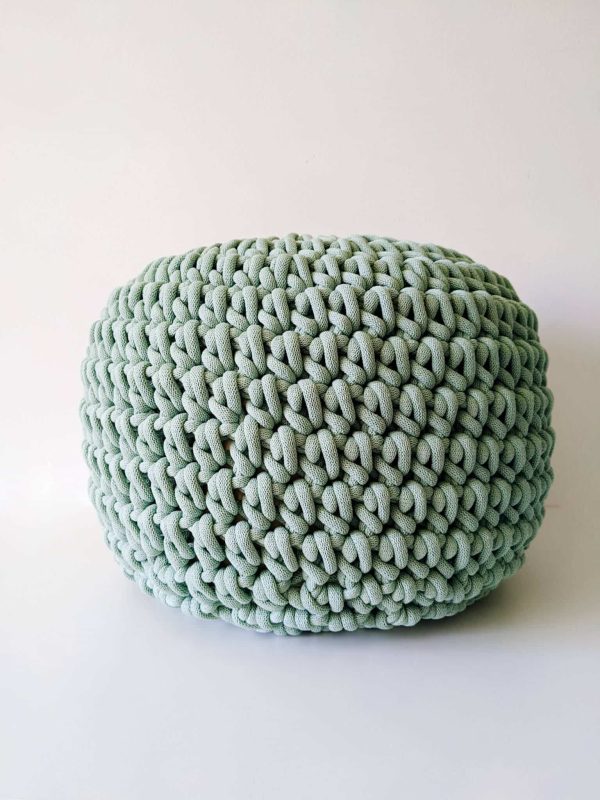 Aloe Vera crochet pouf