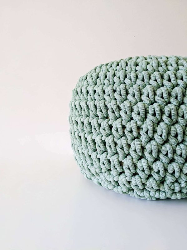 Aloe Vera crochet pouf