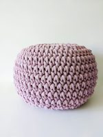 Lila crochet pouffe