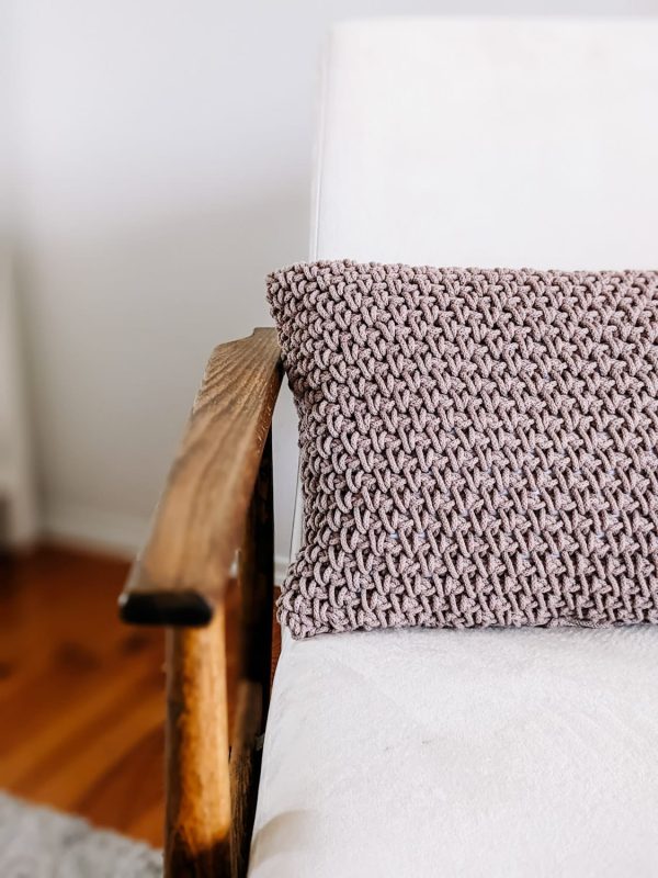 Crochet Purple Cushion