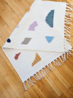 Crocheted Terazzo rug with fringes