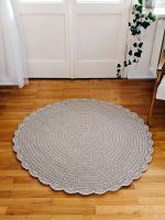 Round crochet carpet for the children’s room