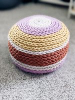 Crocheted pouf limited edition