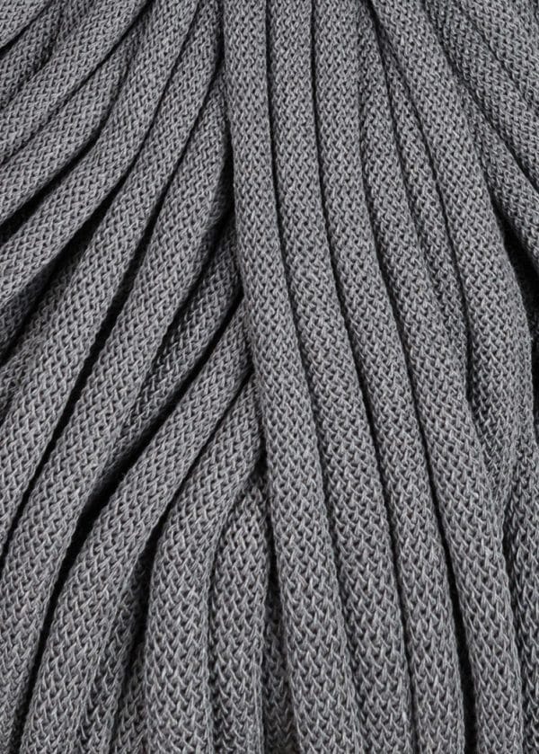 Stone Grey Bobbiny Braided Cord Jumbo 9 mm