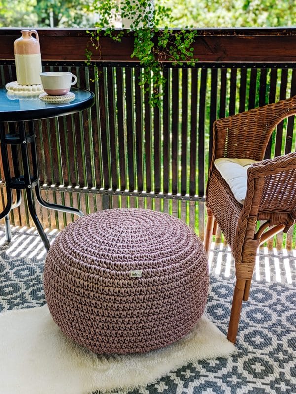 Outdoor Gehäkelter Sitzpouf