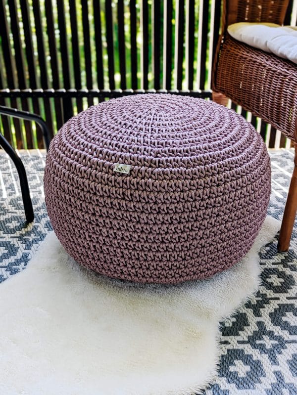 Outdoor Gehäkelter Sitzpouf